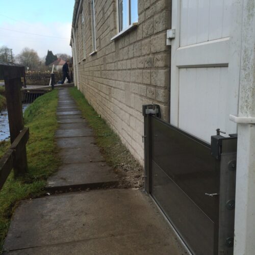 Compton Dando Village Hall, Bath flood barrier