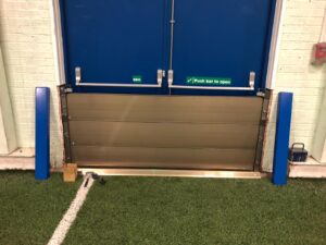 Leisure Centre, Tredegar flood barriers