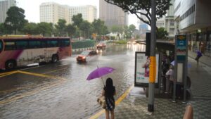 Flood in city centre