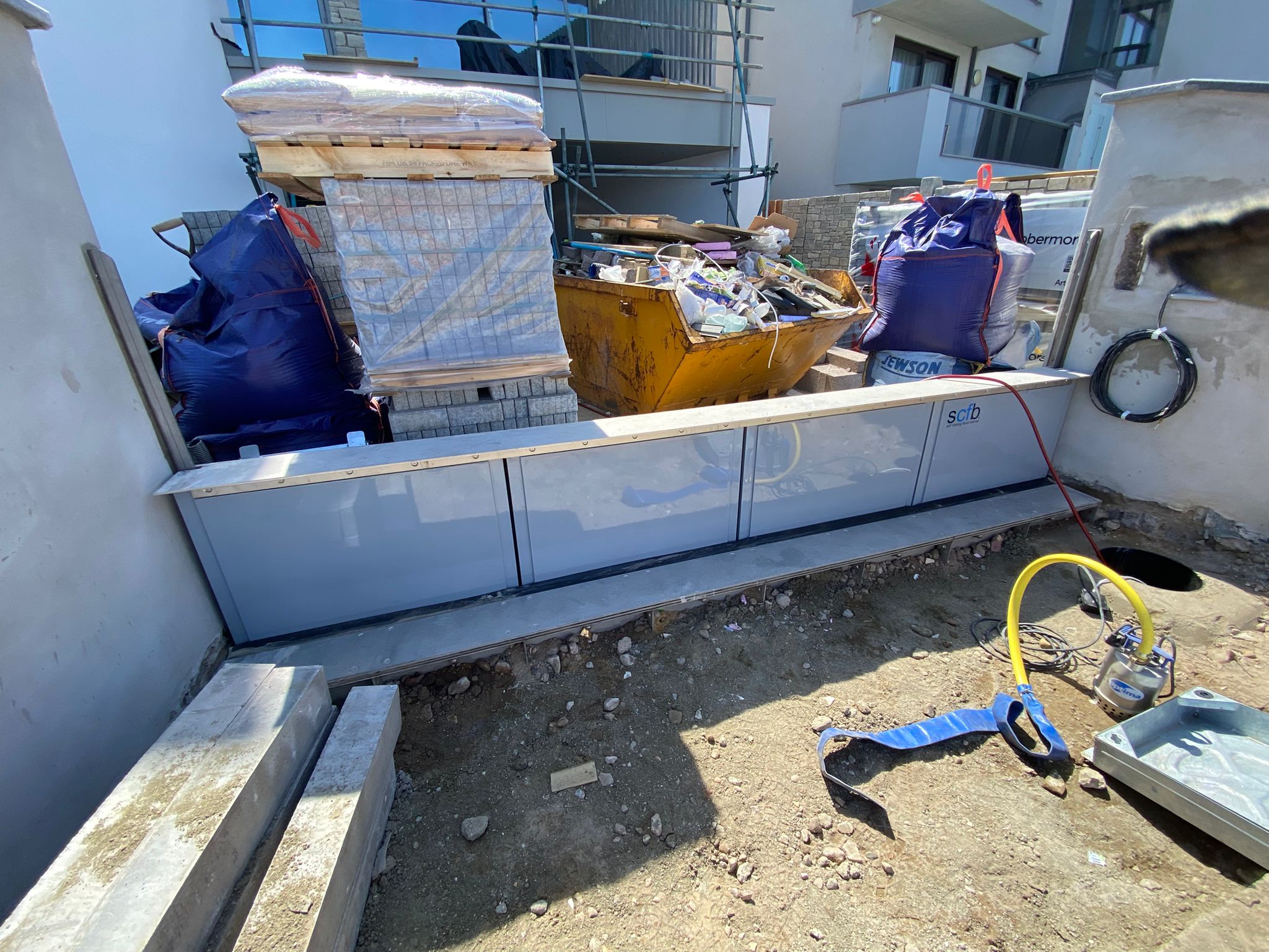 Prestigious residential property in Sandbanks protected with our Automatic Self-Closing Flood Barrier